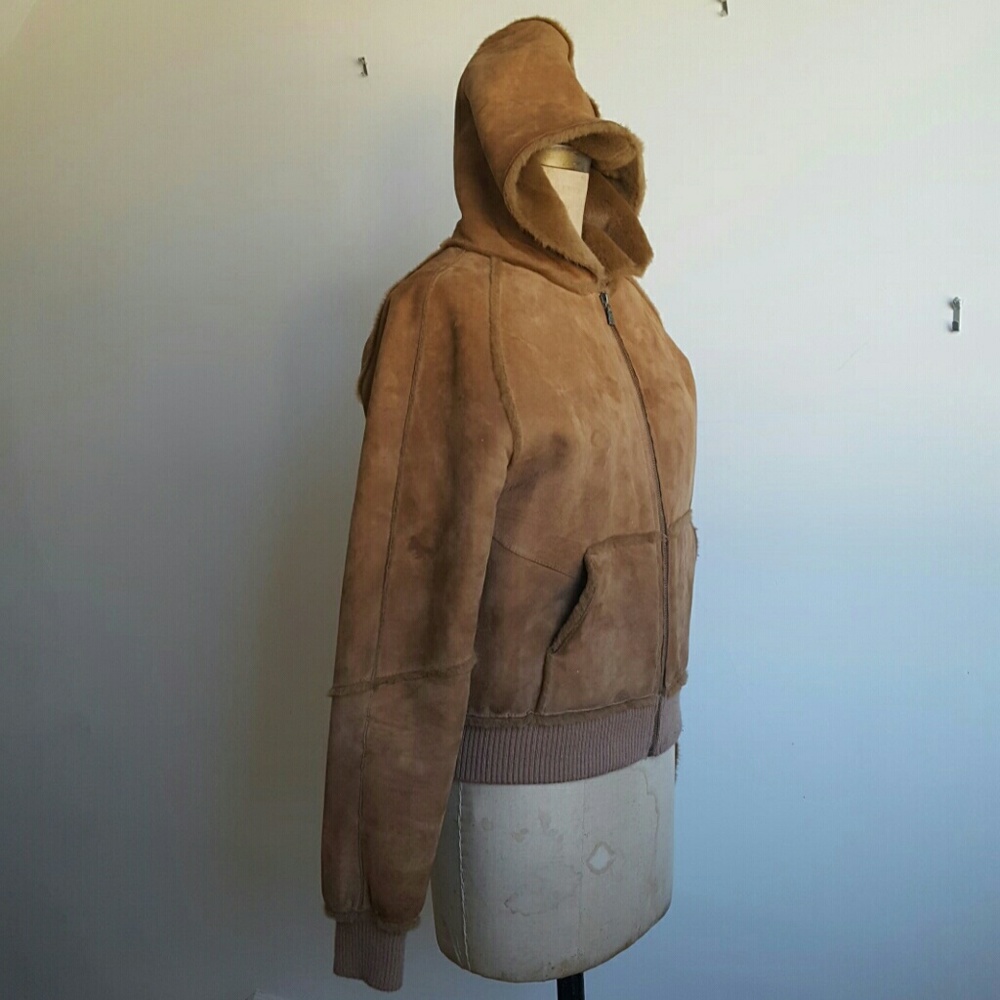 UGG Chestnut Suede Fur Lined Jacket - Picture 4 of 4